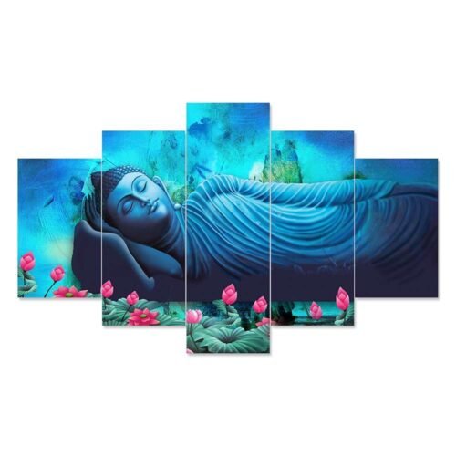 Buddha Set of Five 3D Framed Paintings